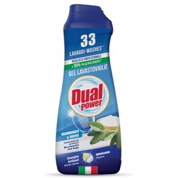 DUAL POWER Szałwia z cytryną Gel do zmywarek 0,66 l - 33 mycia